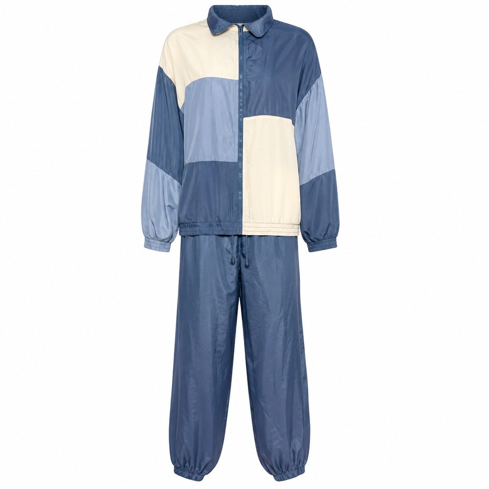 Silk Exchange Vintage Gorp Silk Tracksuit Women Medium Colorblock Sport Luxe Set